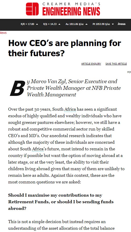 Marco-Van-Zyl-how-ceos-are-planning-for-their-futures-engineering-news