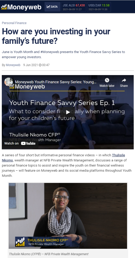 How are you investing in the future of your family? 