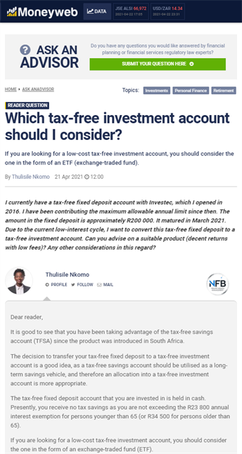 Which tax-free investment account should I consider
