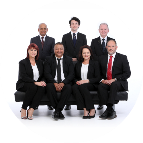 Corporate image of staff in suits and professional setting